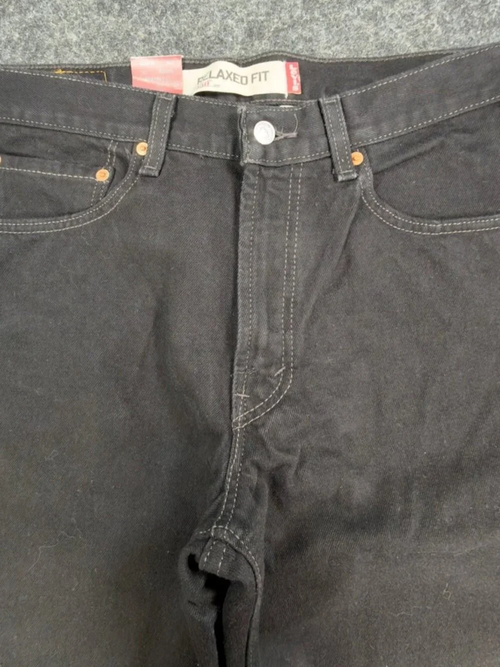 Levis 550 Jeans Mens 32x30 Black Cotton Relaxed Fit Vintage 2004 Y2K Tapered NOS